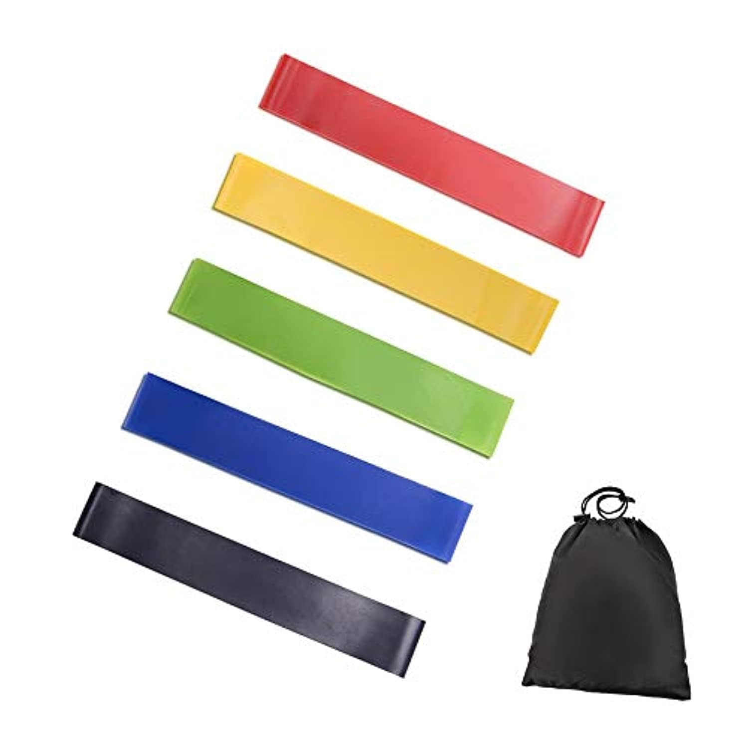 Generic 5PCS/Set Resistance Band fitness 7Levels Latex Gym Strength Training Rubber Loops Bands Fitness CrossFit Equipment Yoga Exercise Pull Rope Elastic Bands for Fit - Safqqa Egypt