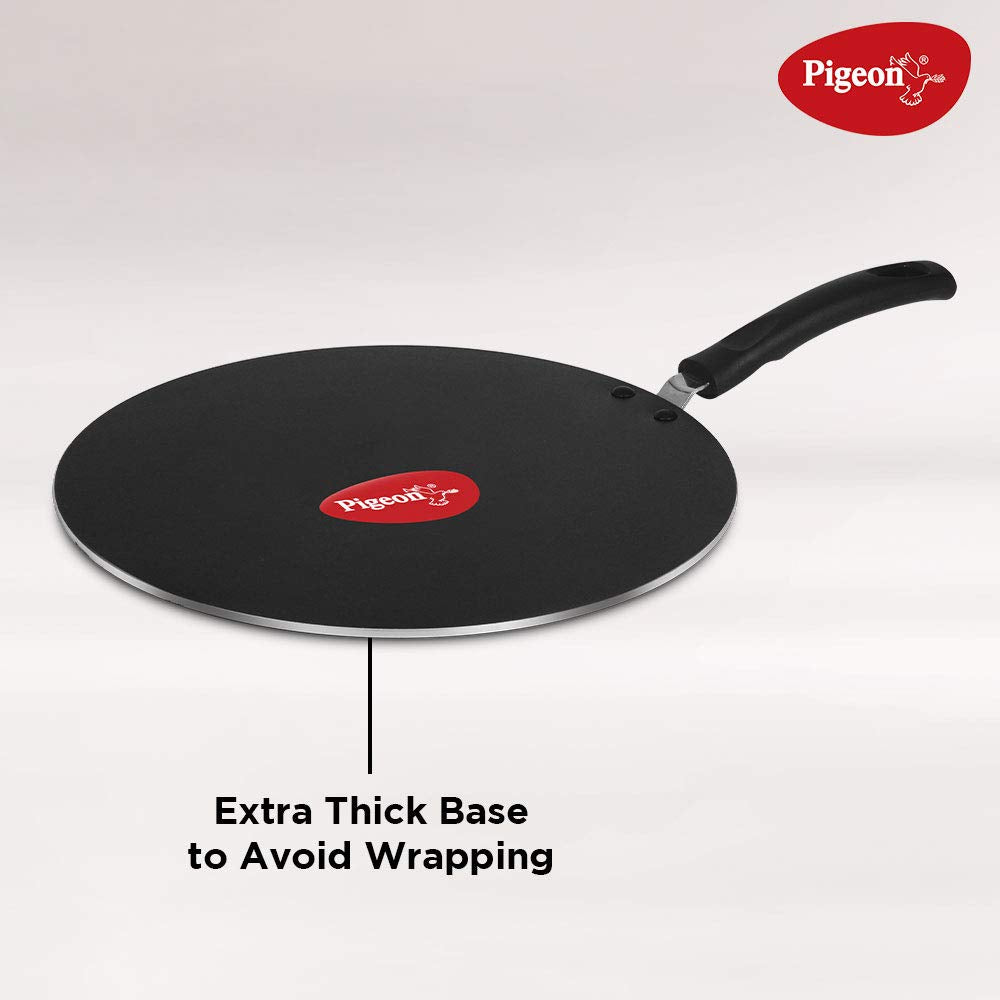 Pigeon 271 Nonstick Multi Tawa 310 1, Black, Aluminum