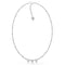Guess UBN79006 Stainless Steel Zircon Embellished Turned Triangle Station Necklace - Silver