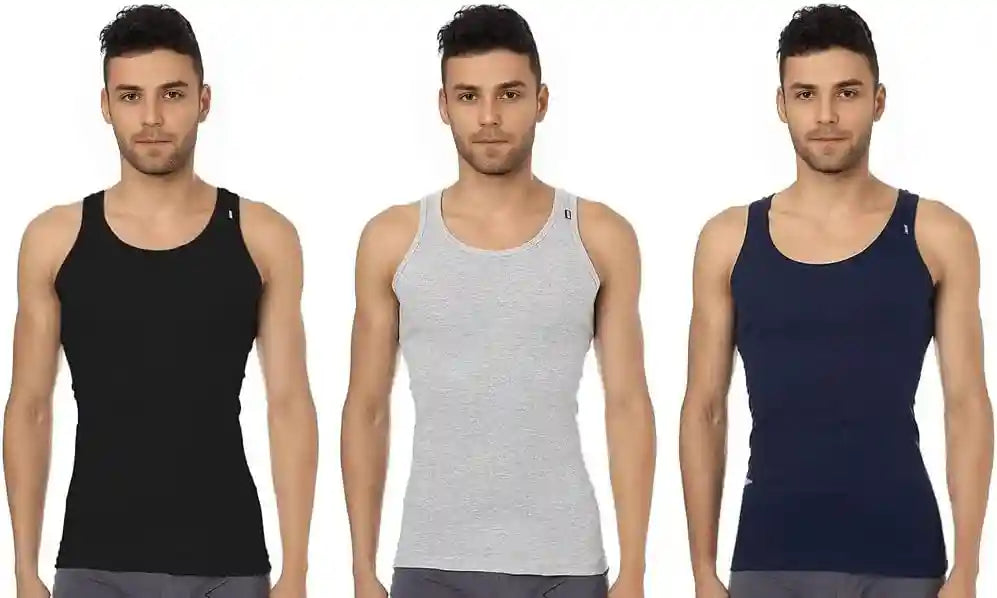 Cottonil Mens Cottonil set of 3 Derby Tank top for Men Modern (pack of 3)- Damage Box - Safqqa Egypt