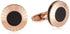 Cerruti 1881 Rose Gold And Black Stainless Steel Cufflinks For Men