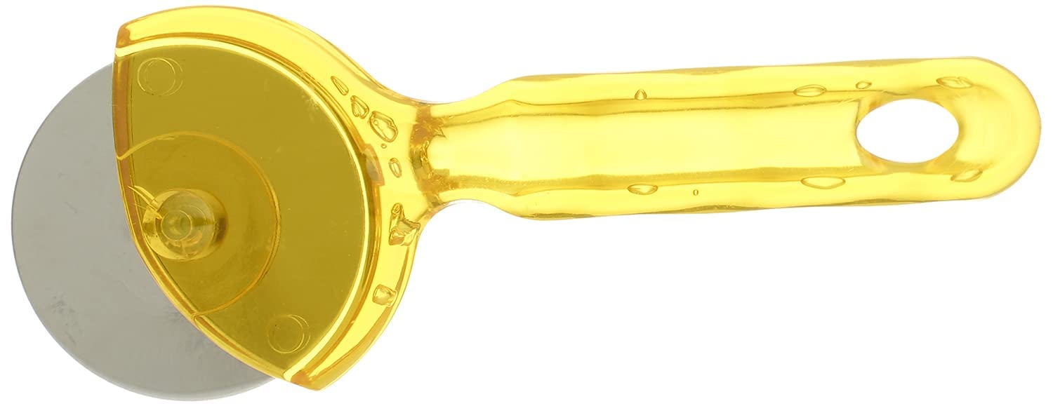 Freecook Pizza Cutter ,Yellow ,Sharp Stainless Steel Blade For Easy Cutting - Safqqa