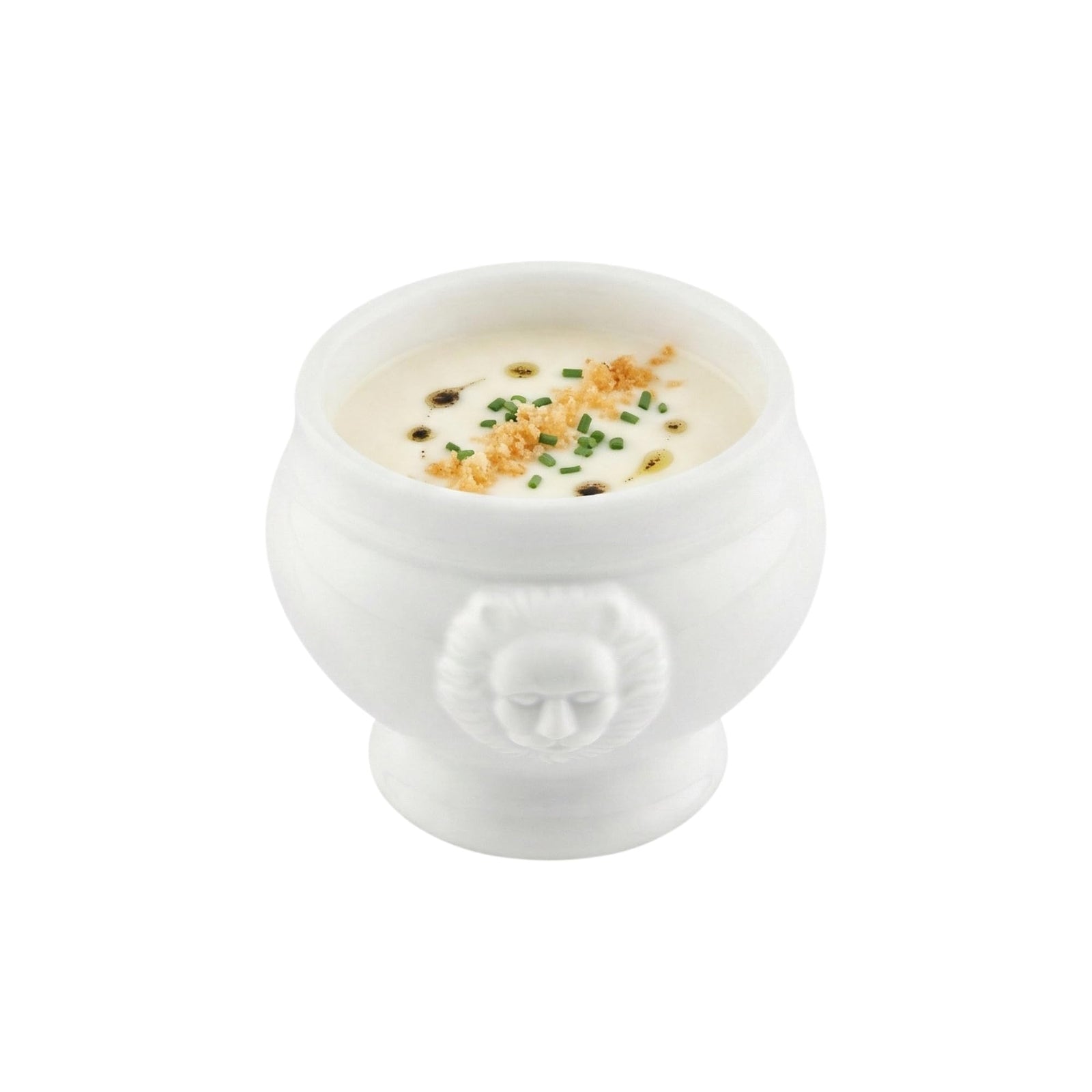 Restaurantware Porcelain Bowls – 9-Piece Set with Lion Head Design