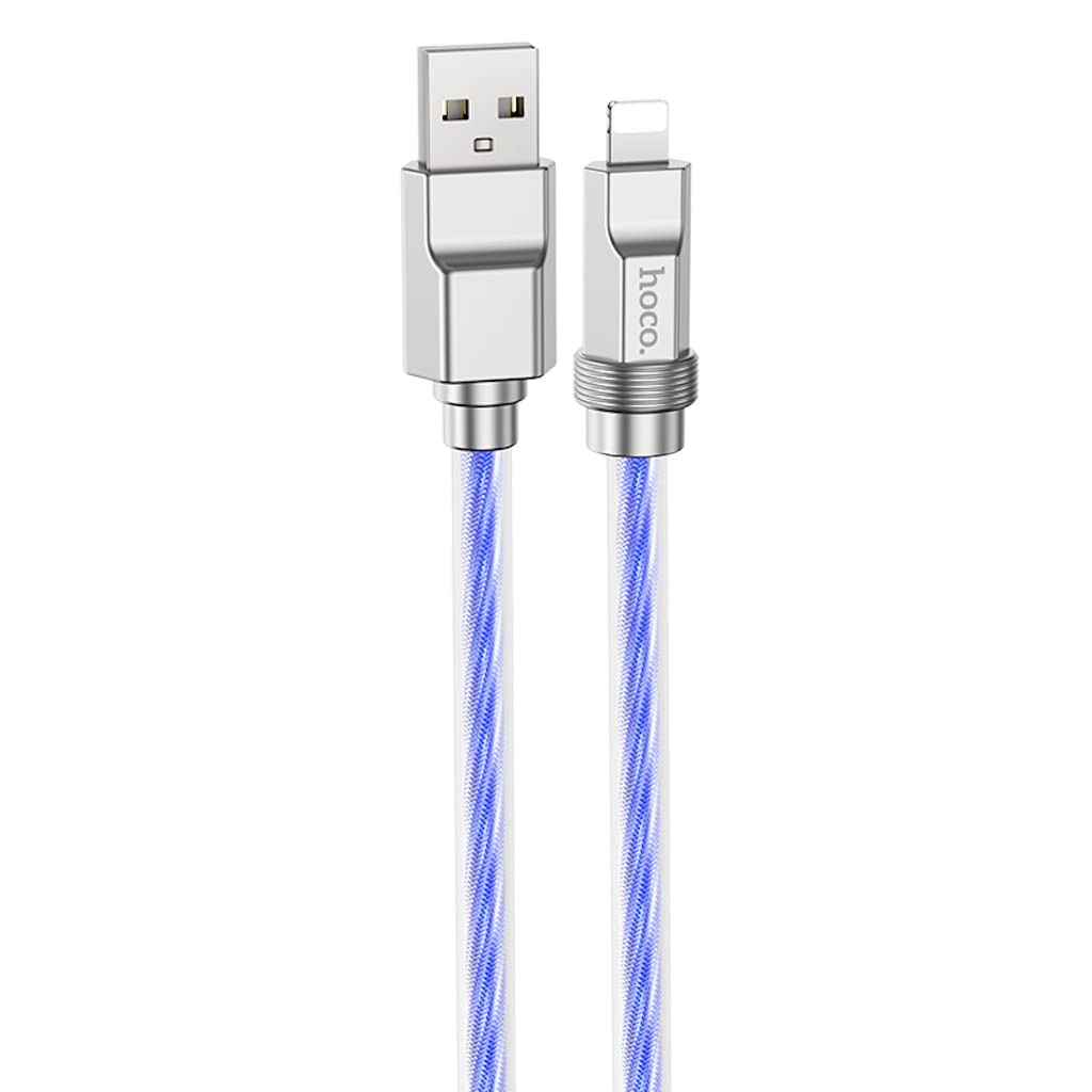 Hoco U113 - Solid Charging And Data Transmition Cable , USB-A To Lightning Plug, Compatible With Apple iPhone iPad Airpods