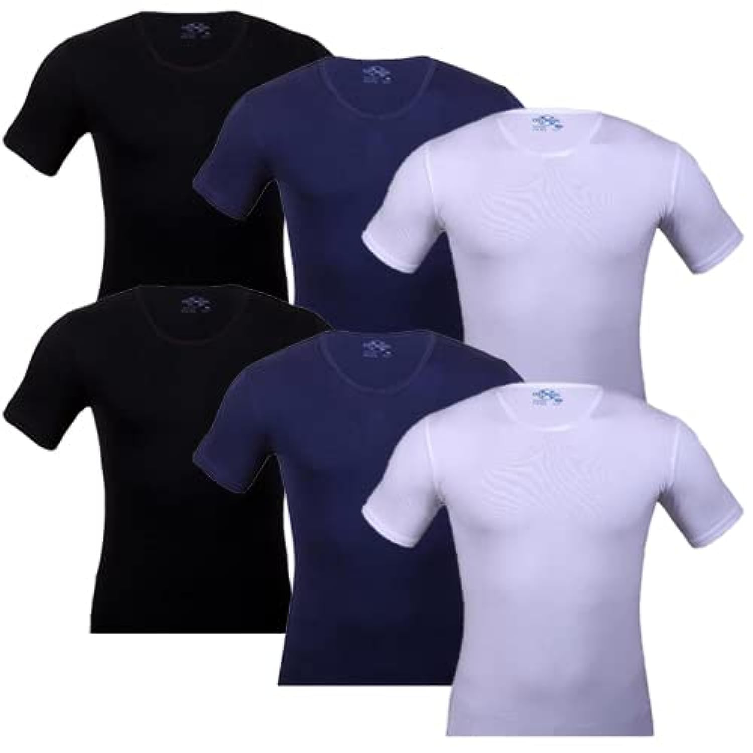 Cottonil Men’s 6-Pack O-Neck Undershirts