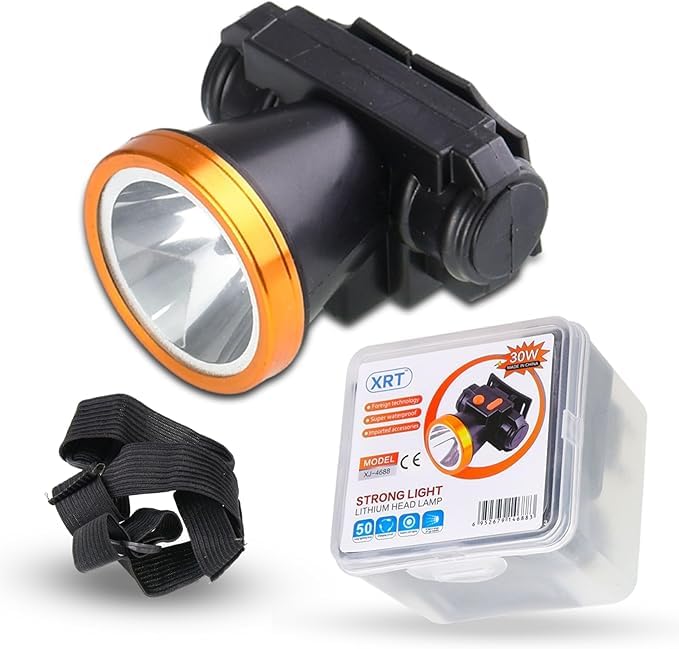 Generic Emergency Headlamp, 30W LED Headlights, 150M Range, High Technology, Waterproof, for Running, Camping, Fishing Outdoor- Damage Box - Safqqa Egypt