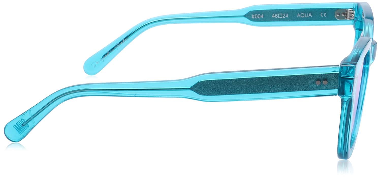 نظارات شمسية من شيمي اكوا بعدسات زرقاء مربعة الشكل مناسبة للجنسين -ازرق شفاف