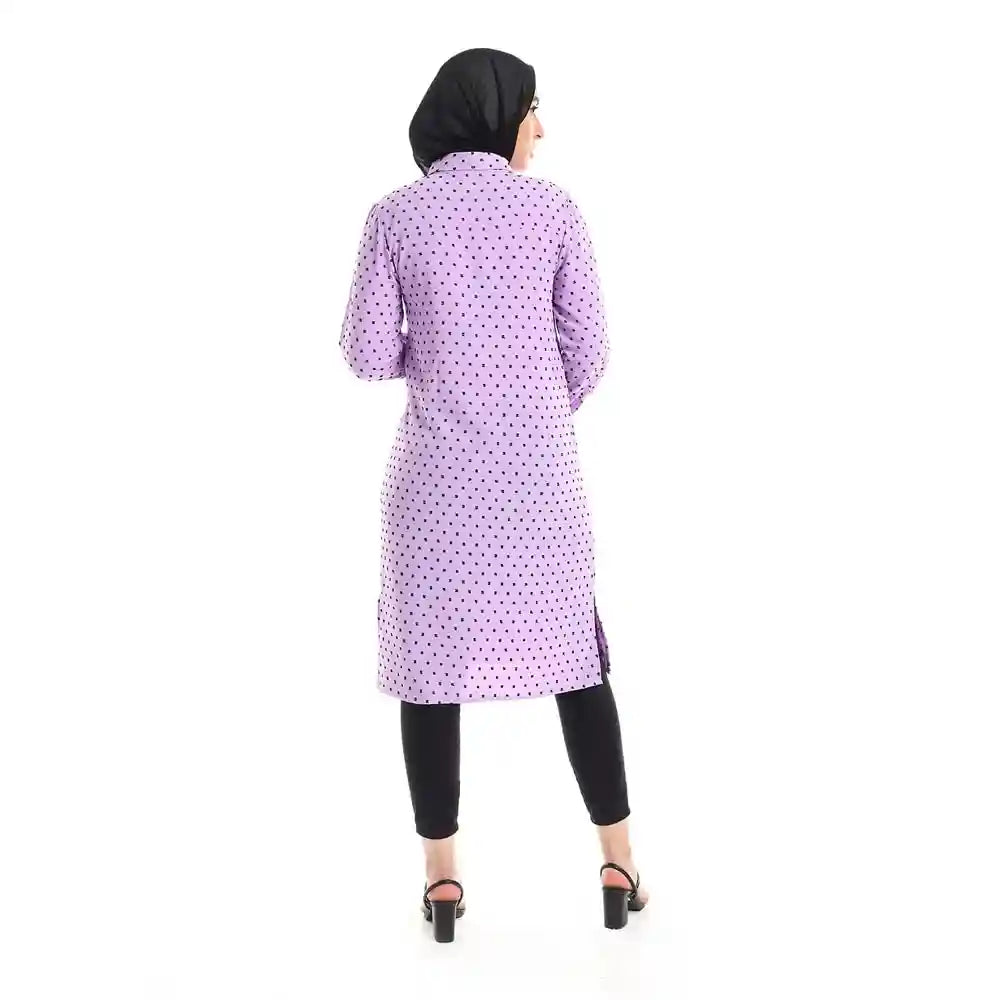 Jamila Women Self Stitches Tunic with Sided Slits - Safqqa Egypt