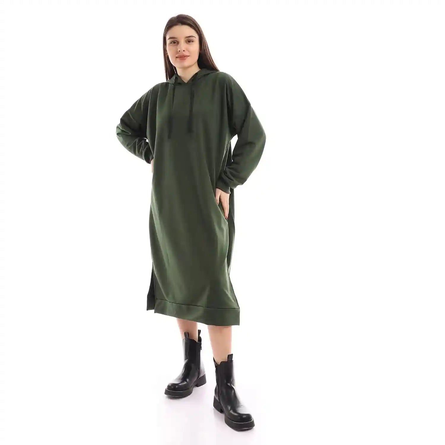 JAMILA Women’s Oversized Plain Long Dress