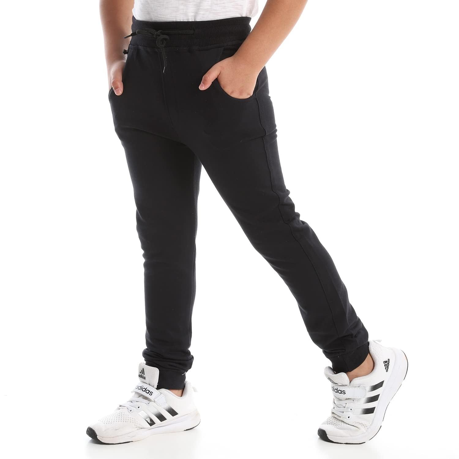 Andora Boys Boys Black Basic Everyday Joggers with Elastic Hem Casual Pants - Safqqa Egypt