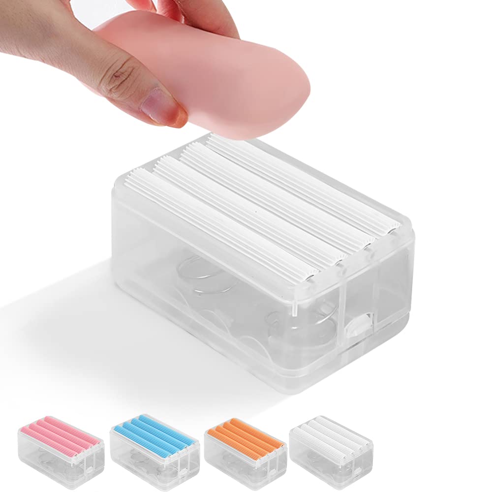 صندوق صابون متعدد الاستخدامات 2 في 1 من واتم إتش إتش جي كيو مصمم للاستخدام المنزلي العملي، يجمع بين حامل الصابون وبكرة رغوة التنظيف في قطعة واحدة