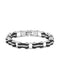 YELLOW CHIMES Bicycle Chain Style Mark Highly Durable Silver-Black Bracelet for Men and Boys