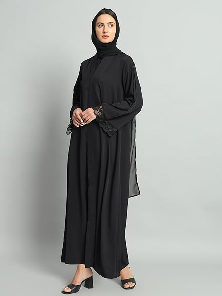Styleville.in Women Abaya with Hijab Arabic Wear Black – Safqqa Egypt