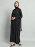 Styleville.in Women Abaya with Hijab Arabic Wear Black