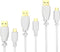 KabelDirekt 852 1.5m 5 x Micro USB Cable (USB 2.0, Synch & Charge Cable) TOP Series white