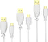 KabelDirekt 852 1.5m 5 x Micro USB Cable (USB 2.0, Synch & Charge Cable) TOP Series white