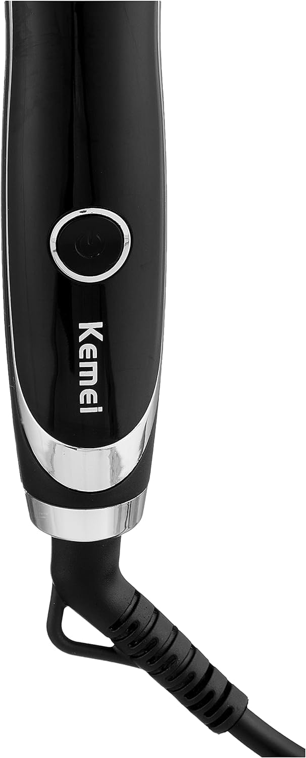 Kimi hair straightening brush, black - km-1320 Smooths and straightens hair effectively - Safqqa Egypt