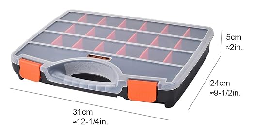 علبة تنظيم أدوات هاردوير تاكتيكس 12 بوصة مع فواصل قابلة للتعديل – 21 خانة