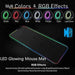 80 x 30 CM Multicolor LED Luminous Gaming Mouse Pad RGB Oversized Glowing Keyboard Mat - black - Safqqa Egypt