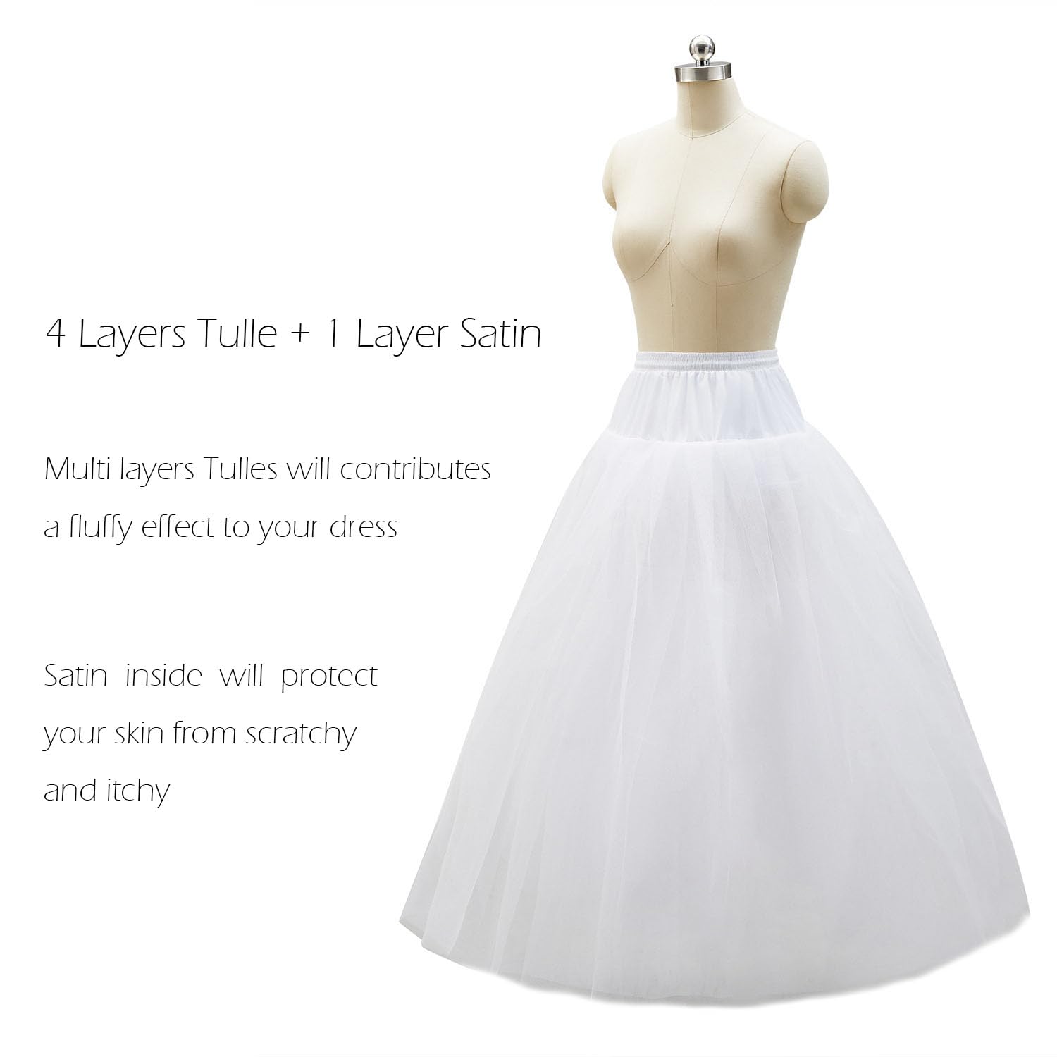 Aprildress Women’s Tulle Underskirt – Elegant & Full Look