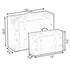 Vintiquewise Old Style Suitcase/Decorative Box with Straps, Wood, Antique Brown, Set of 2 Stackable design for decorative appeal and easy storage.