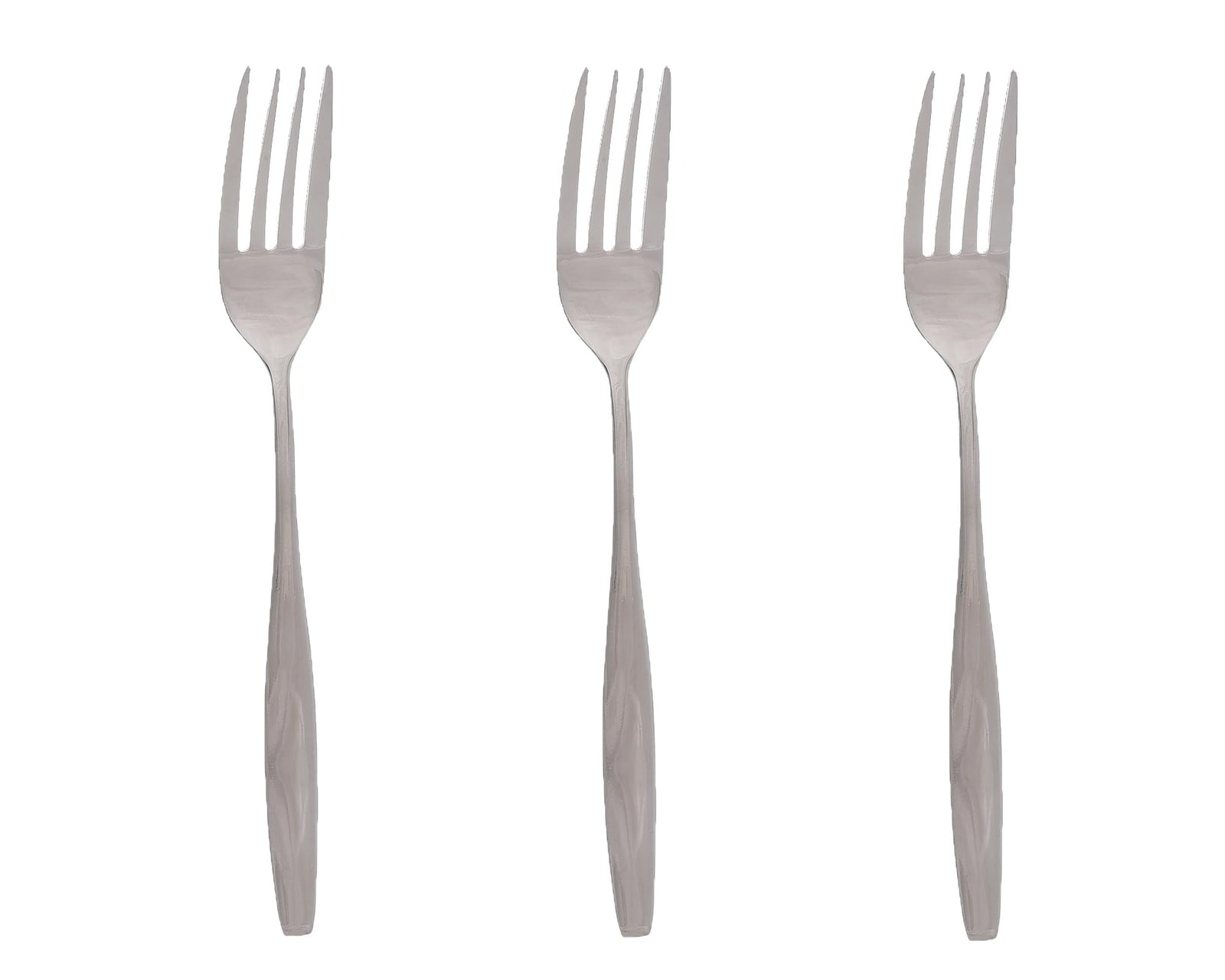 Zinnia Stainless Steel Classy/Mirror Table Forks 3-Piece Set Ergonomic design for comfortable handling