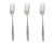 Zinnia Stainless Steel Classy/Mirror Table Forks 3-Piece Set Ergonomic design for comfortable handling