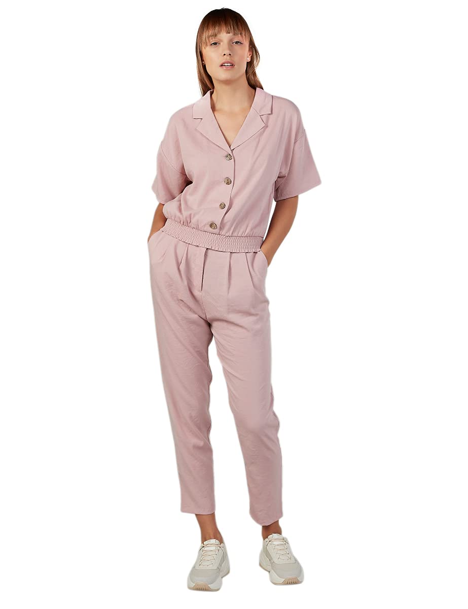 Plain Side Pocket Waist Tie Pants for Women