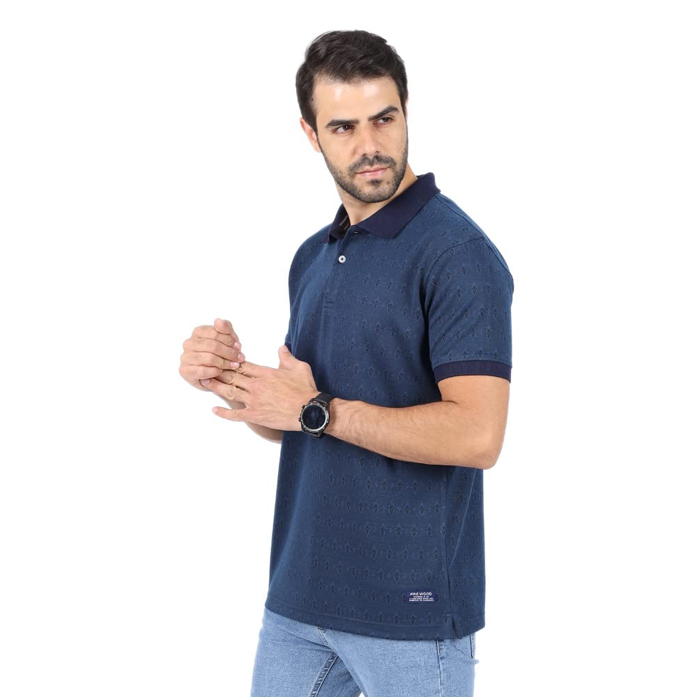 Fire Wood Basic Polo For Men, Print Basic Polo - Safqqa Egypt