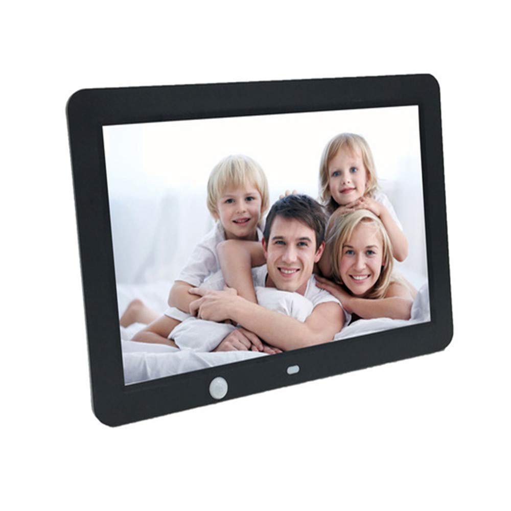 Digital Photo Frame 12 Inch 1280 * 800 High Resolution Display HD LED Screen with Calendar,Alarm Clock, MP3,Photo,Video Player with Remote Control Gift Present for Family Friends