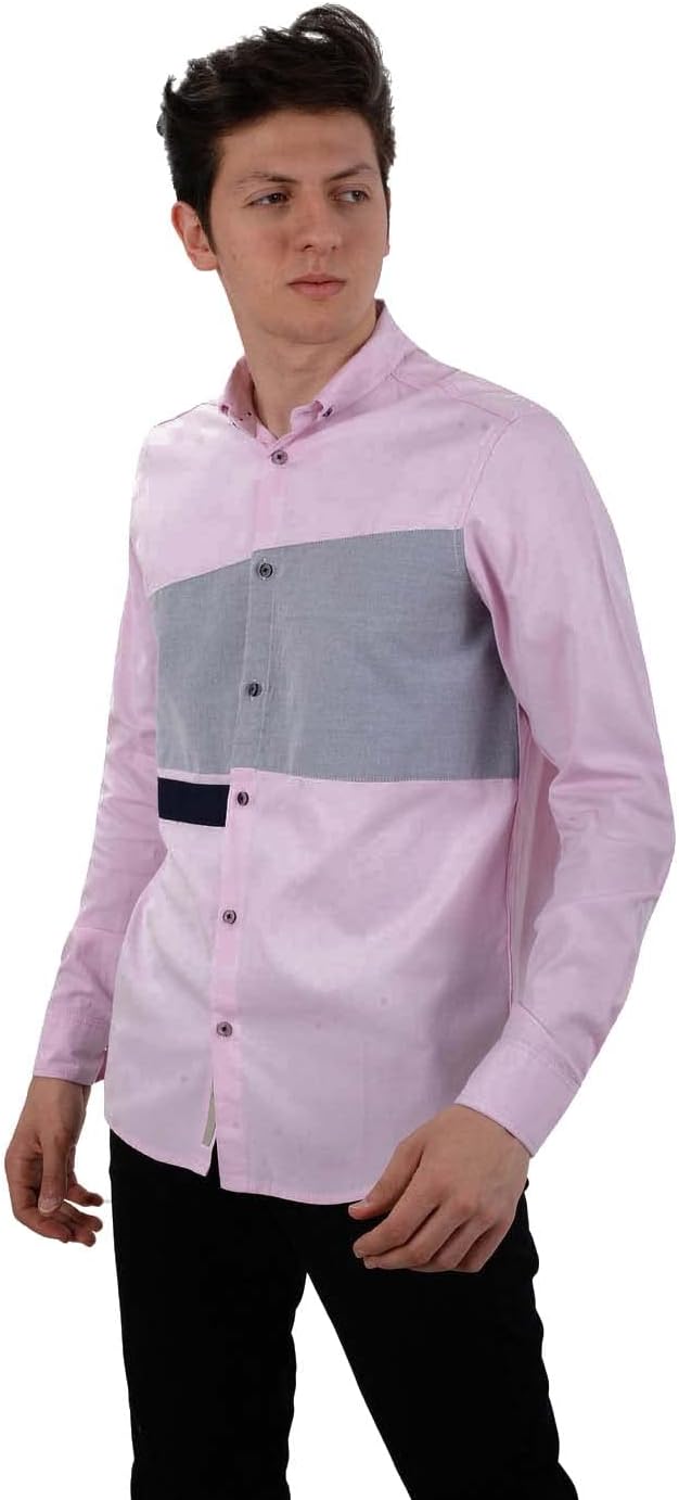 White Rabbit Collar Neck Long Sleeve Shirt for Men