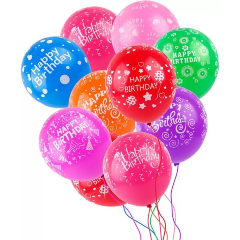 Generic ,Latex Large Balloons Kit Fills With Air Or Helium Simple Design Fit Birthday Parties - Safqqa