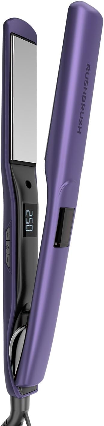 Rush Brush X2 Max Straightener – Purple Titanium Plates