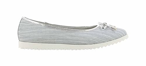 Sprox Heathered Round Toe Bow Tie Ballerina Flats for Women