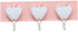 Bager Heart Plastic Hanger Set - 2 Pieces, 6 Rings Each