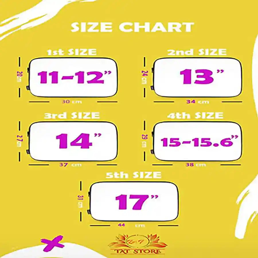 eTat Casual Zipper Printed Laptop Sleeve 15.6 Inch 15 Inch Protective Notebook Case (431) - Safqqa Egypt