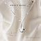 Sweet Rose Women Sterling Silver Necklace White CZ Inverted Y Pendant