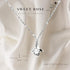 Sweet Rose Women Sterling Silver Necklace White CZ Inverted Y Pendant