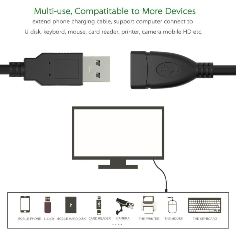 Generic Usb male to female extension cable 1.5 meter - Safqqa Egypt