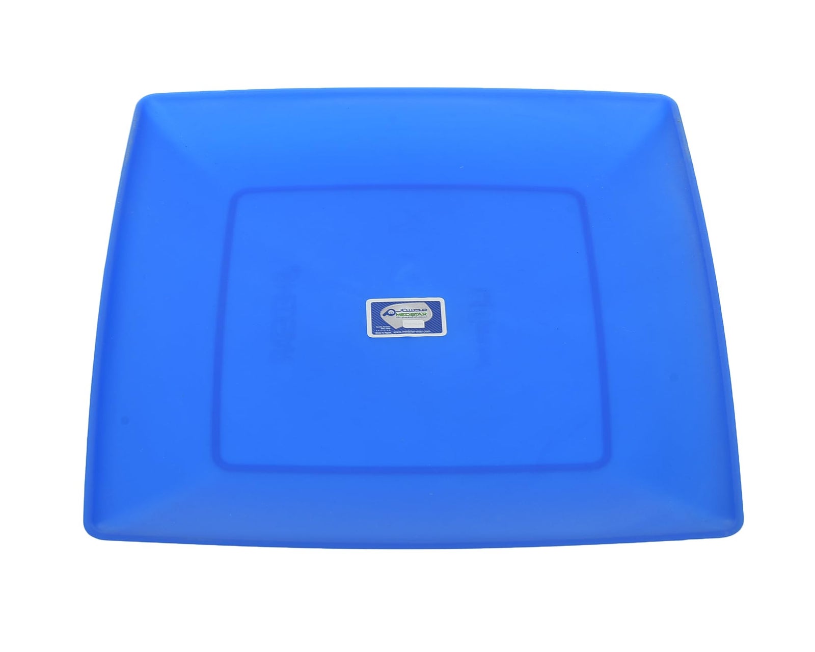 Medstar Square Plastic Dinner Plate ,Blue - Safqqa