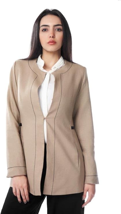 BELLA DONNA Women's Linen Tailored Jacket (S22FJ02G)