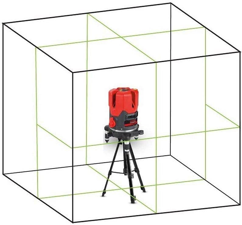 مقياس ليزر أخضر CT44024 من كراون – 5 خطوط بطول 30 متر