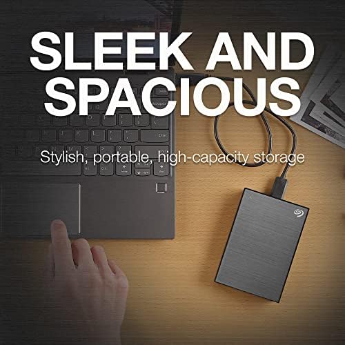 Seagate One Touch HDD with Password 1TB External Hard Drive – Black, for PC Laptop Mac and Chromebook, 6mo Mylio Photos and Dropbox, Rescue Service (STKY1000400)
