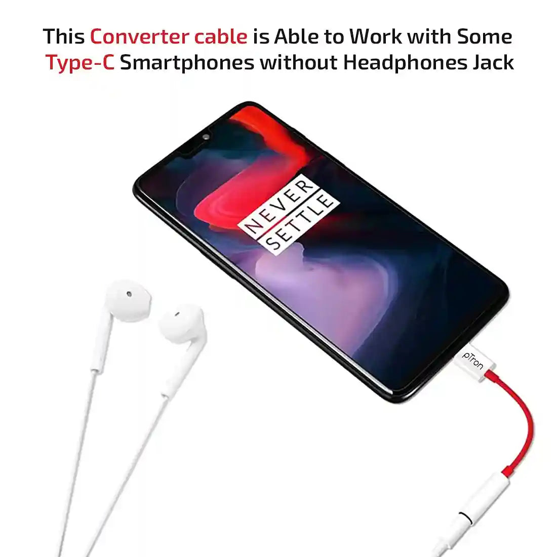 pTron Solero C1 Type-C to 3.5mm Jack Audio Connector – Compatible with Type-C Devices – Safqqa Egypt