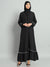 Styleville.in Women Abaya with Hijab Black Arabic Wear Elegant Modest Outfit