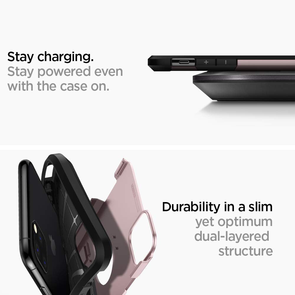 Spigen 077cs27242 tough armor back cover for iphone 11 pro mobile phone - rose gold