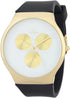 Watch for Men, Quartz Movement, Analog Display, Black Rubber Strap-FT191