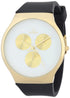Watch for Men, Quartz Movement, Analog Display, Black Rubber Strap-FT191
