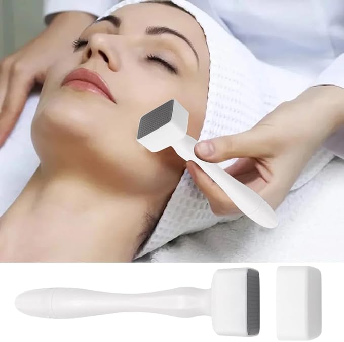 140 Titanium Derma Stamp,Microneedle Derma Pen 0.25 mm, Premium Stamp for Men Women Home Use-White