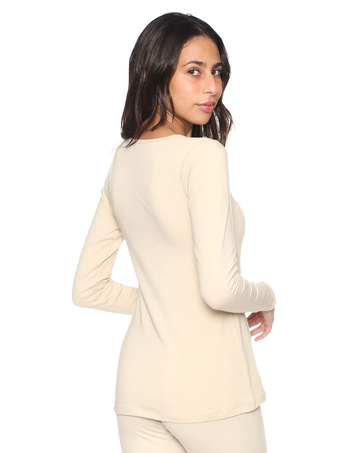 Carina Long Sleeves Round-Neck Solid Undershirt for Women